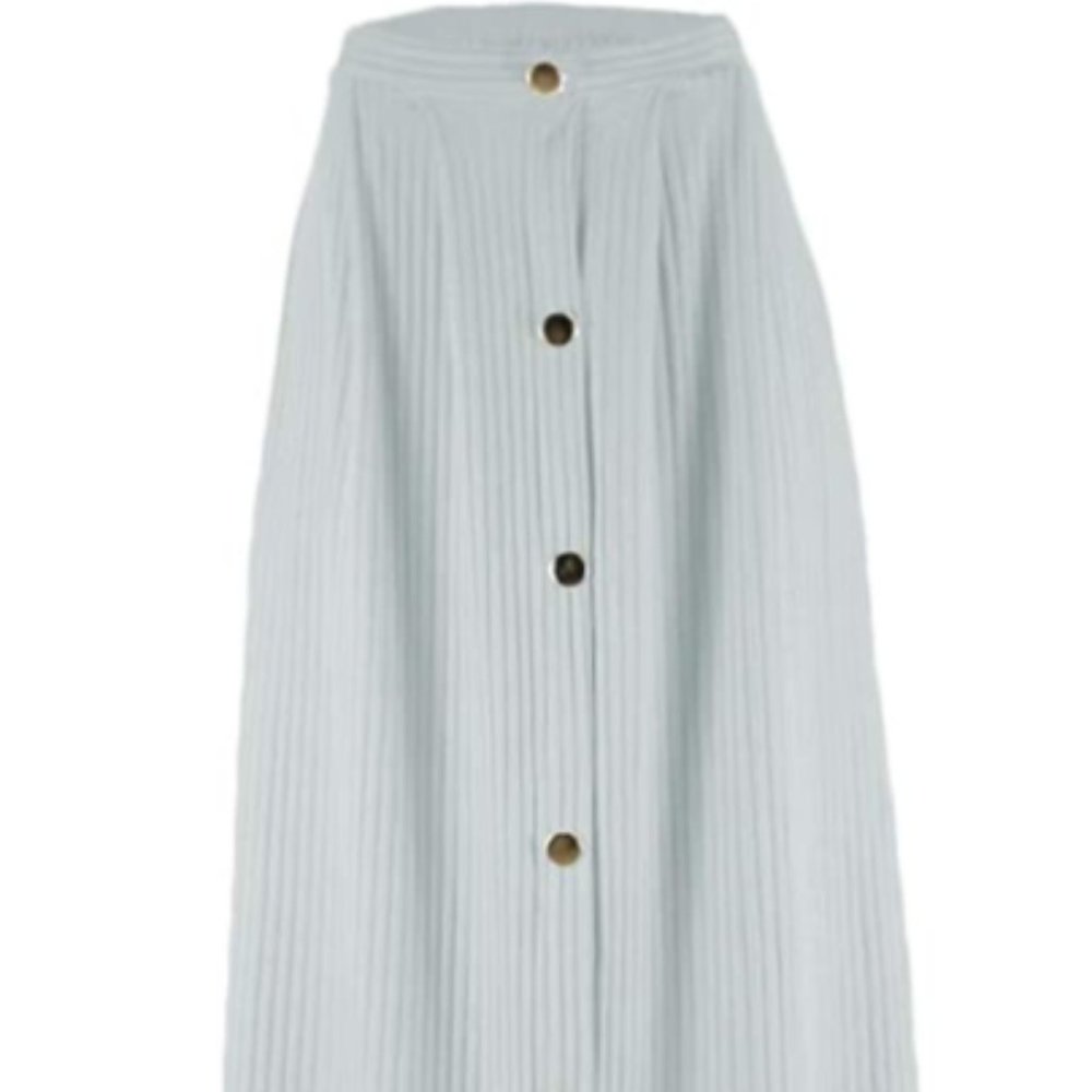 Women's Maxi A-Lined Ribbed High-waisted Skirt